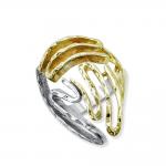 Δαχτυλίδι από Δίχρωμο Χρυσό Κ14 DX879