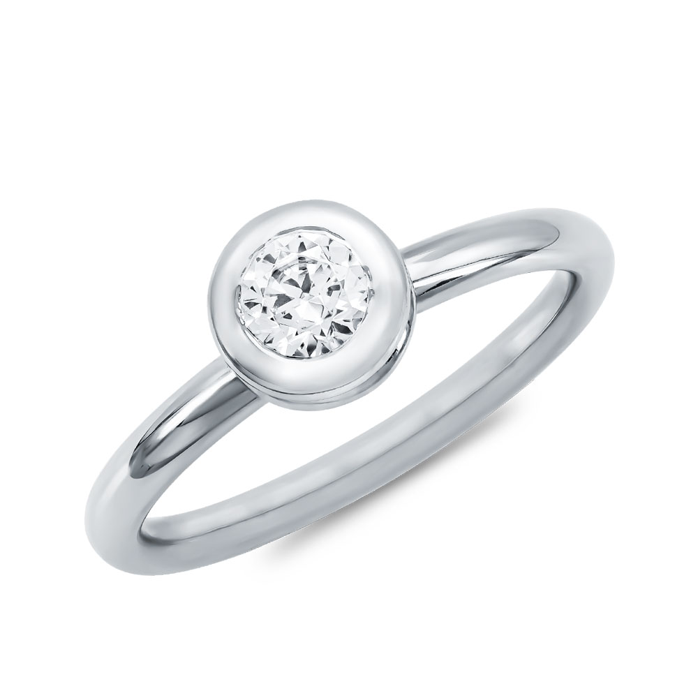 Μονόπετρο Δαχτυλίδι Breuning Με Διαμάντι Brilliant από Λευκό Χρυσό K18 DDX4782 231503