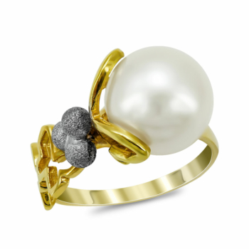 Δαχτυλίδι με Φυσικό Μαργαριτάρι από Κίτρινο Χρυσό Κ18 DΧ959