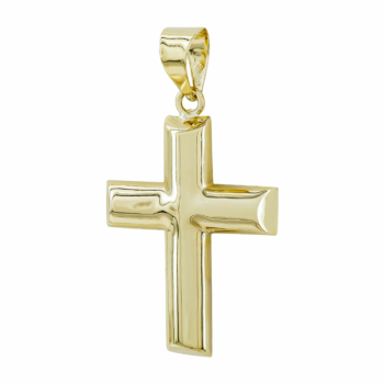 Σταυρός Βάπτισης Ανδρικός Σε Κίτρινο Χρυσό 14 Καρατίων ST2804