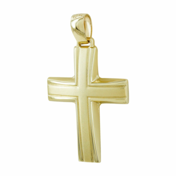 Σταυρός Βάπτισης Ανδρικός Σε Κίτρινο Χρυσό 9 Καρατίων ST2810