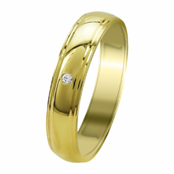 Κίτρινη Χρυσή Βέρα Γάμου WR349