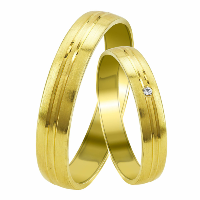 Κίτρινη Χρυσή Βέρα Γάμου WR341