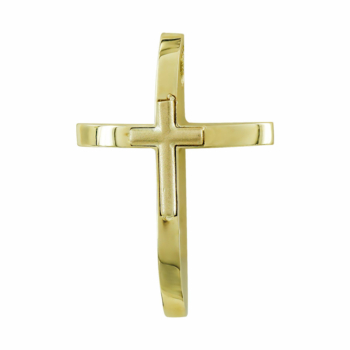 Σταυρός Βάπτισης Ανδρικός Σε Κίτρινο Χρυσό 14 Καρατίων ST111191
