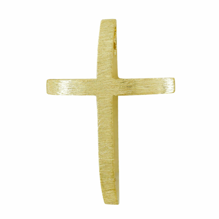 Σταυρός Βάπτισης Ανδρικός Σε Κίτρινο Χρυσό 14 Καρατίων ST111193
