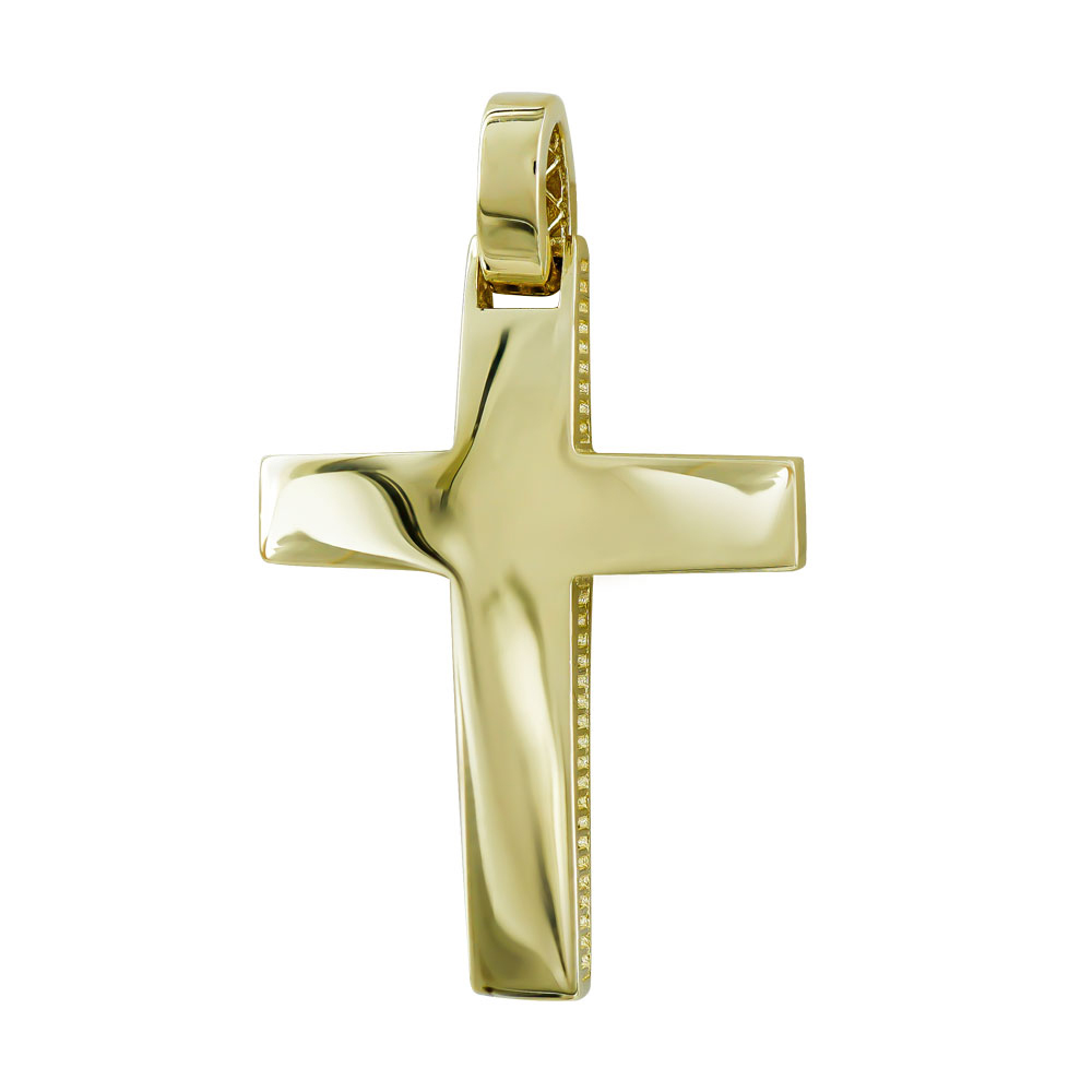 Σταυρός Βάπτισης Ανδρικός Σε Kίτρινο Χρυσό 14 Καρατίων ST111155