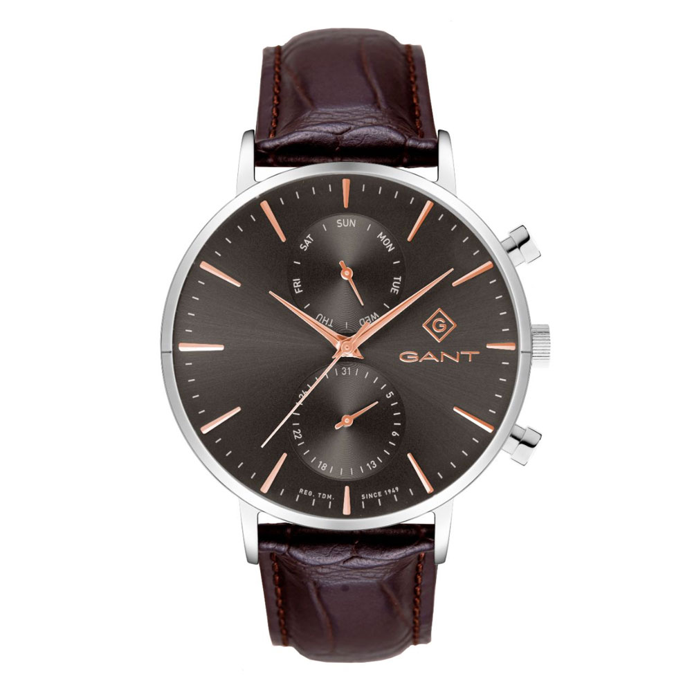 GANT Park Hill Day-Date II Brown Leather Strap G121007