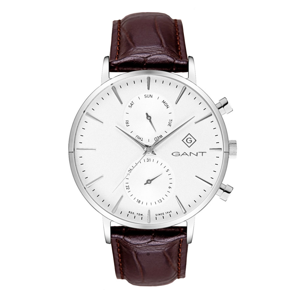 GANT Park Hill Day-Date II Brown Leather Strap G121001