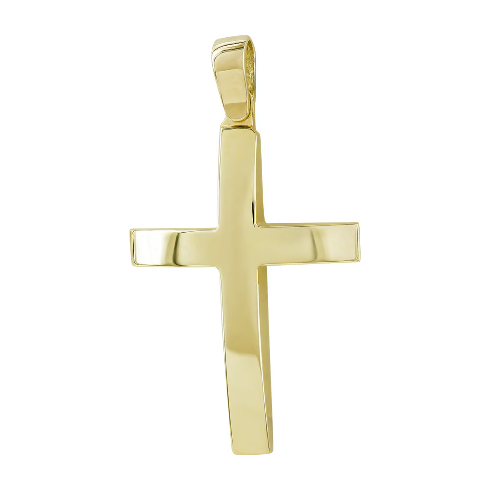 Σταυρός Βάπτισης Ανδρικός Σε Kίτρινο Χρυσό 14 Καρατίων ST111176