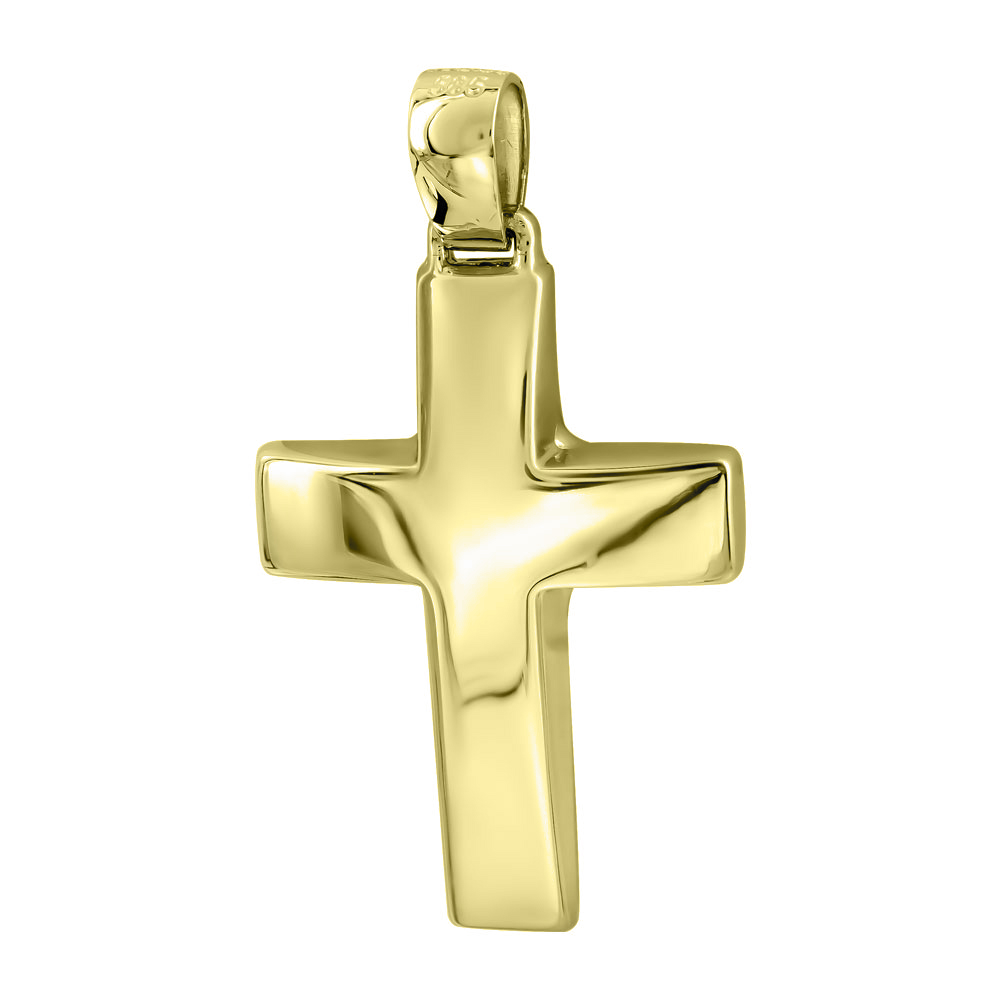 Σταυρός Βάπτισης Ανδρικός Σε Κίτρινο Χρυσό 14 Καρατίων ST2835