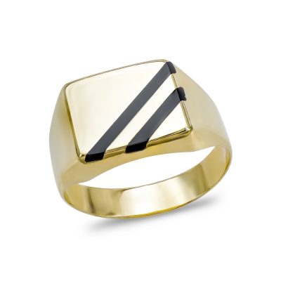Ανδρικό Δαχτυλίδι από Κίτρινο Χρυσό 14 Καρατίων ADX161