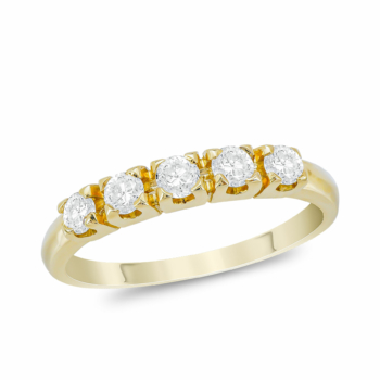 Σειρέ Δαχτυλίδι Με Διαμάντια Brilliant από Κίτρινο Χρυσό 18 Kαρατίων D116568