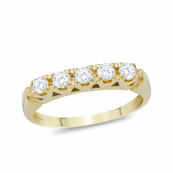 Σειρέ Δαχτυλίδι Με Διαμάντια Brilliant από Κίτρινο Χρυσό 18 Kαρατίων D116569
