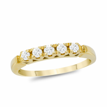 Σειρέ Δαχτυλίδι Με Διαμάντια Brilliant από Κίτρινο Χρυσό 18 Kαρατίων D101564