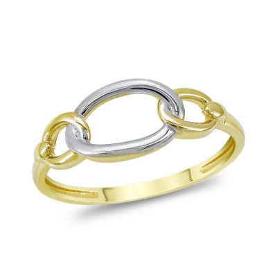 Δαχτυλίδι απο Δίχρωμο Χρυσό 14 Καρατίων DX114985