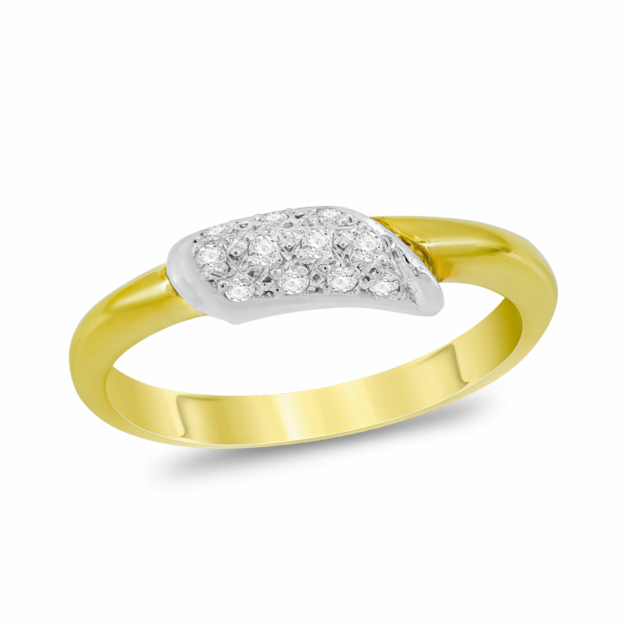 Δαχτυλίδι Με Διαμάντια Brilliant από Κίτρινο Χρυσό 18 Kαρατίων DDX304