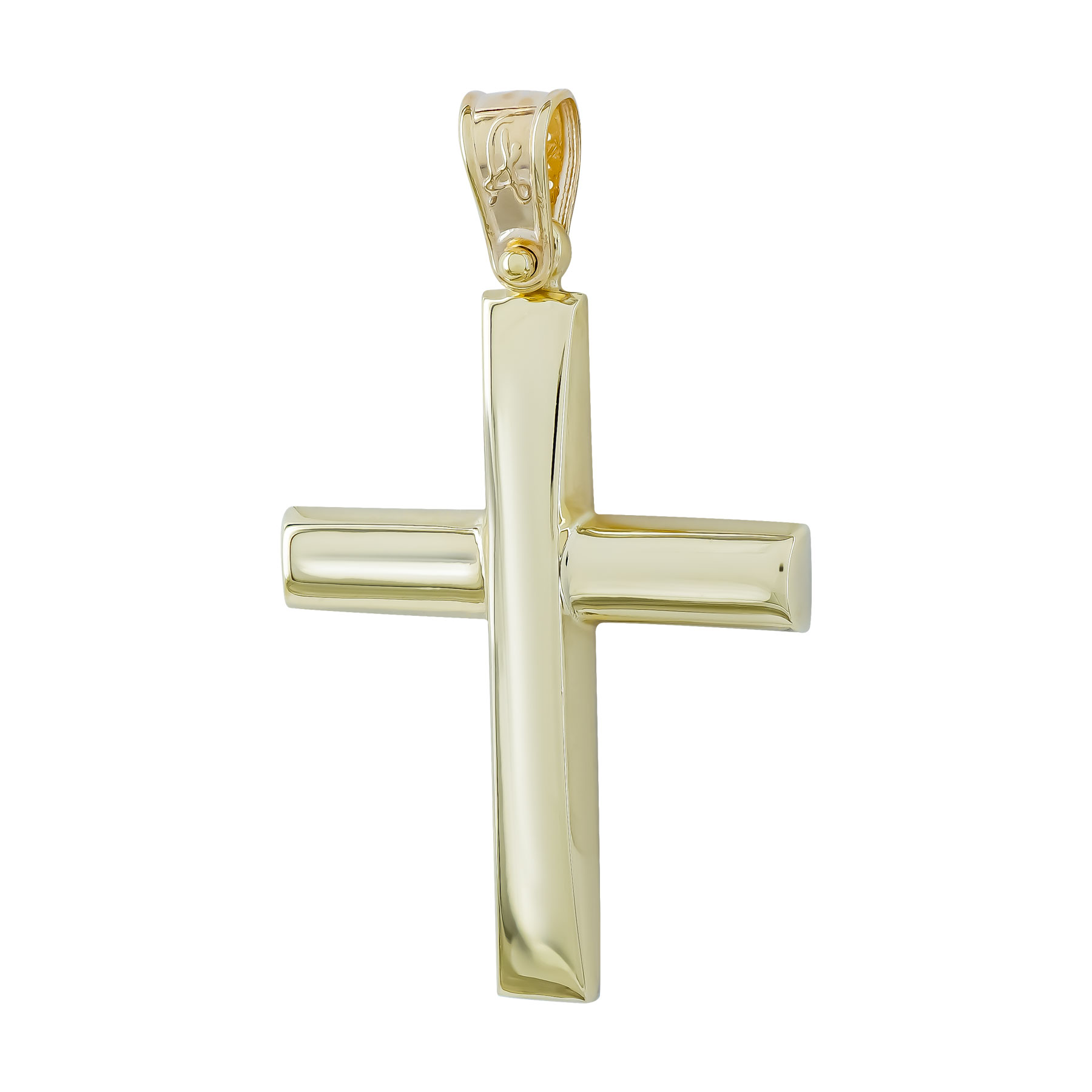 Σταυρός Βάπτισης Ανδρικός Σε Κίτρινο Χρυσό 14 Καρατίων ST2990