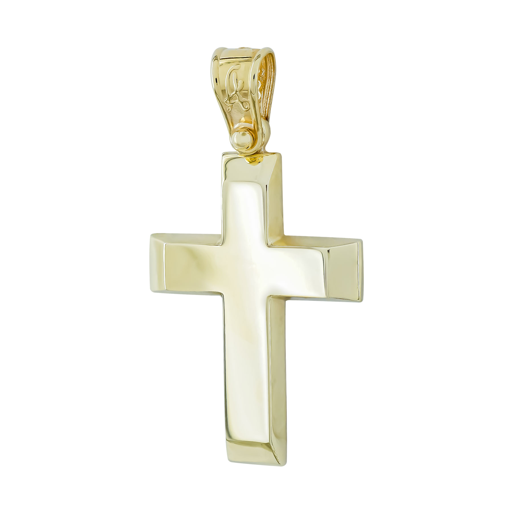 Σταυρός Βάπτισης Ανδρικός Σε Κίτρινο Χρυσό 9 Καρατίων ST2946