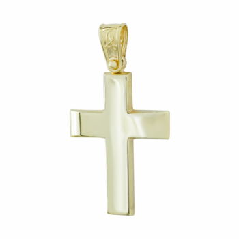 Σταυρός Βάπτισης Ανδρικός Σε Κίτρινο Χρυσό 9 Καρατίων ST2962