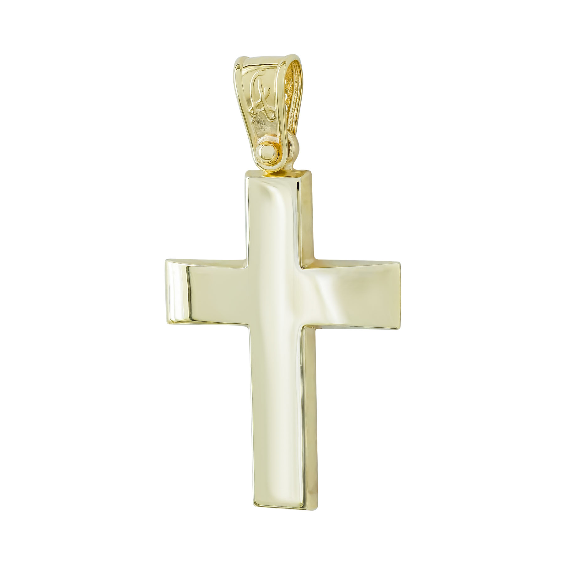 Σταυρός Βάπτισης Ανδρικός Σε Κίτρινο Χρυσό 9 Καρατίων ST2962
