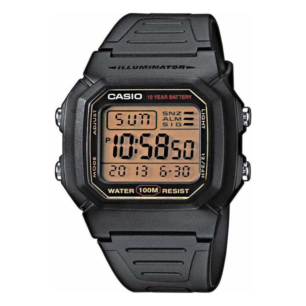 CASIO Collection Black Rubber Strap W-800HG-9AVES