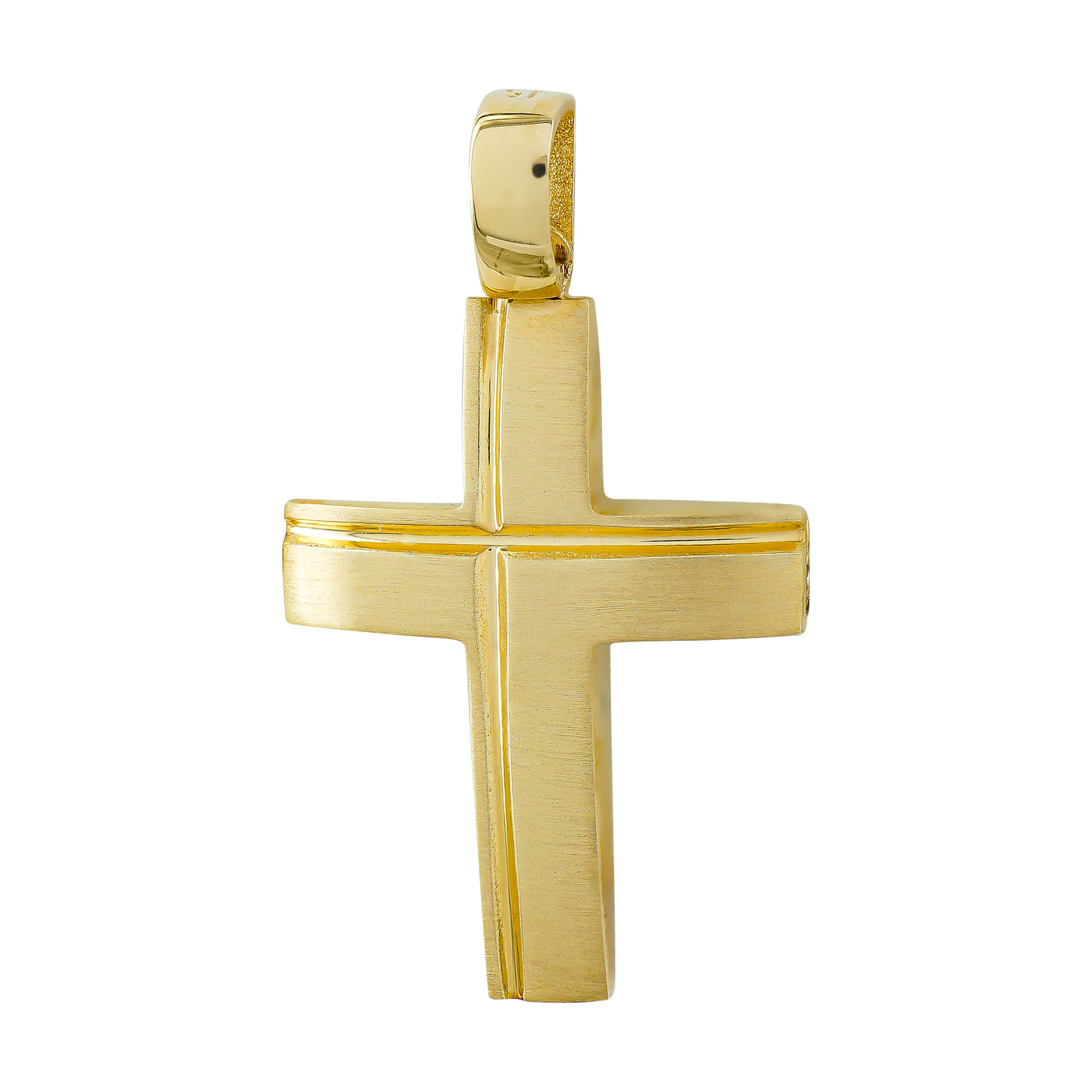 Σταυρός Βάπτισης Ανδρικός Σε Kίτρινο Χρυσό 14 Καρατίων ST2873