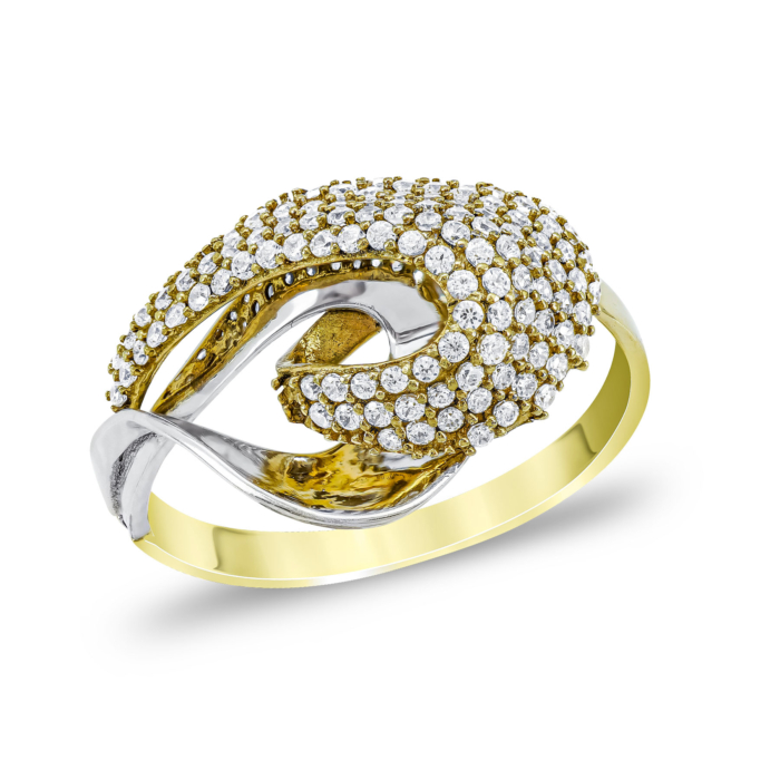 Δαχτυλίδι απο Δίχρωμο Χρυσό 9 Καρατίων DX1347