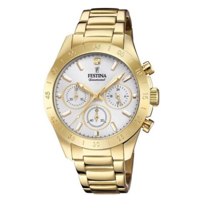 FESTINA Boyfriend Chronograph Diamond Gold Stainless Steel Bracelet F20400-1