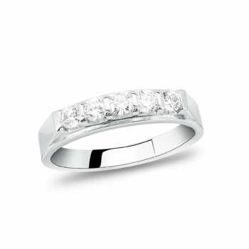 Σειρέ Δαχτυλίδι με Διαμάντια Brilliant από Λευκό Χρυσό 18 Καρατίων DDX433