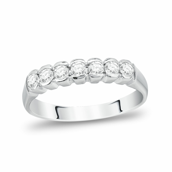 Σειρέ Δαχτυλίδι με Διαμάντια Brilliant από Λευκό Χρυσό 18 Καρατίων DDX438