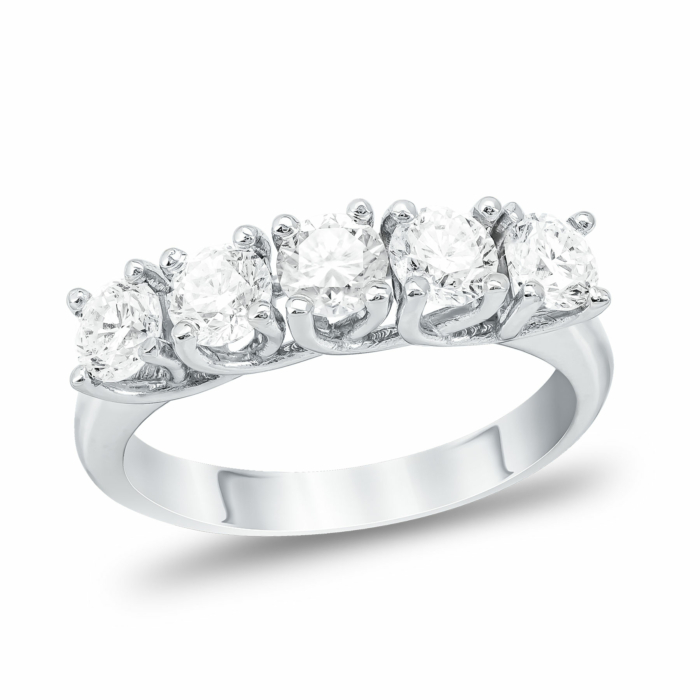 Σειρέ Δαχτυλίδι με Διαμάντια Brilliant από Λευκό Χρυσό 18 Καρατίων DDX439
