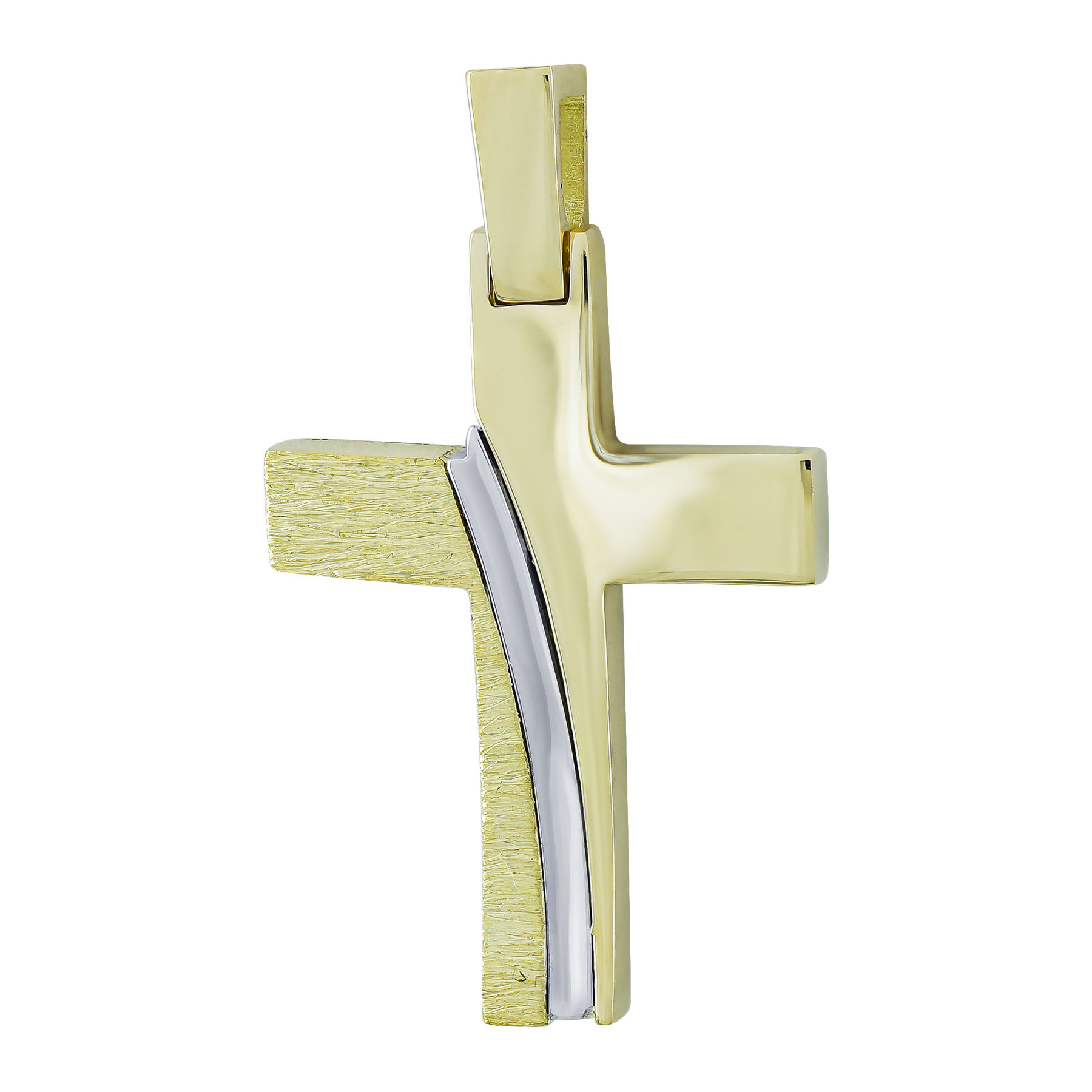 Σταυρός Βάπτισης Ανδρικός Σε Κίτρινο Χρυσό 14 Καρατίων ST102286