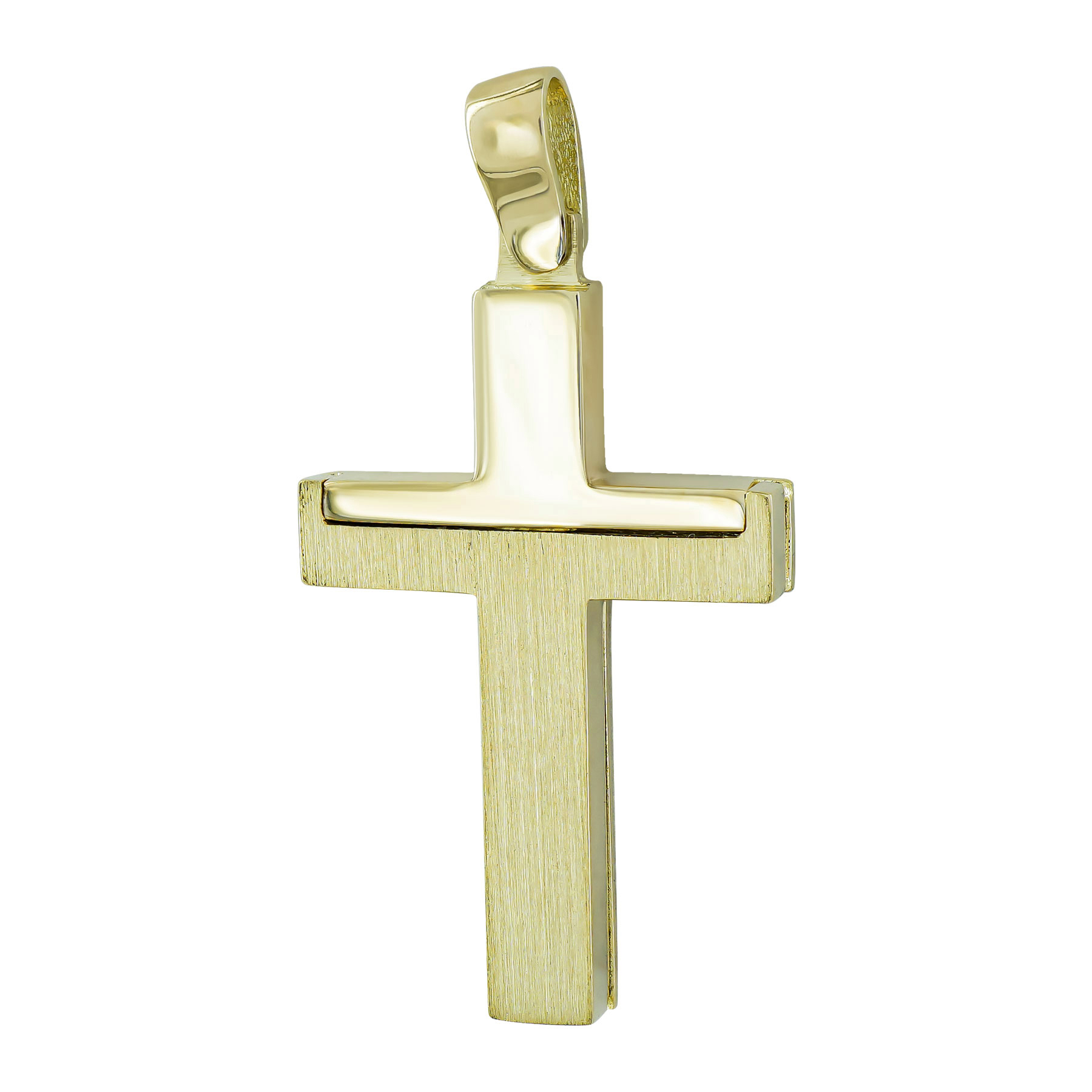 Σταυρός Βάπτισης Ανδρικός Σε Κίτρινο Χρυσό 14 Καρατίων ST118480