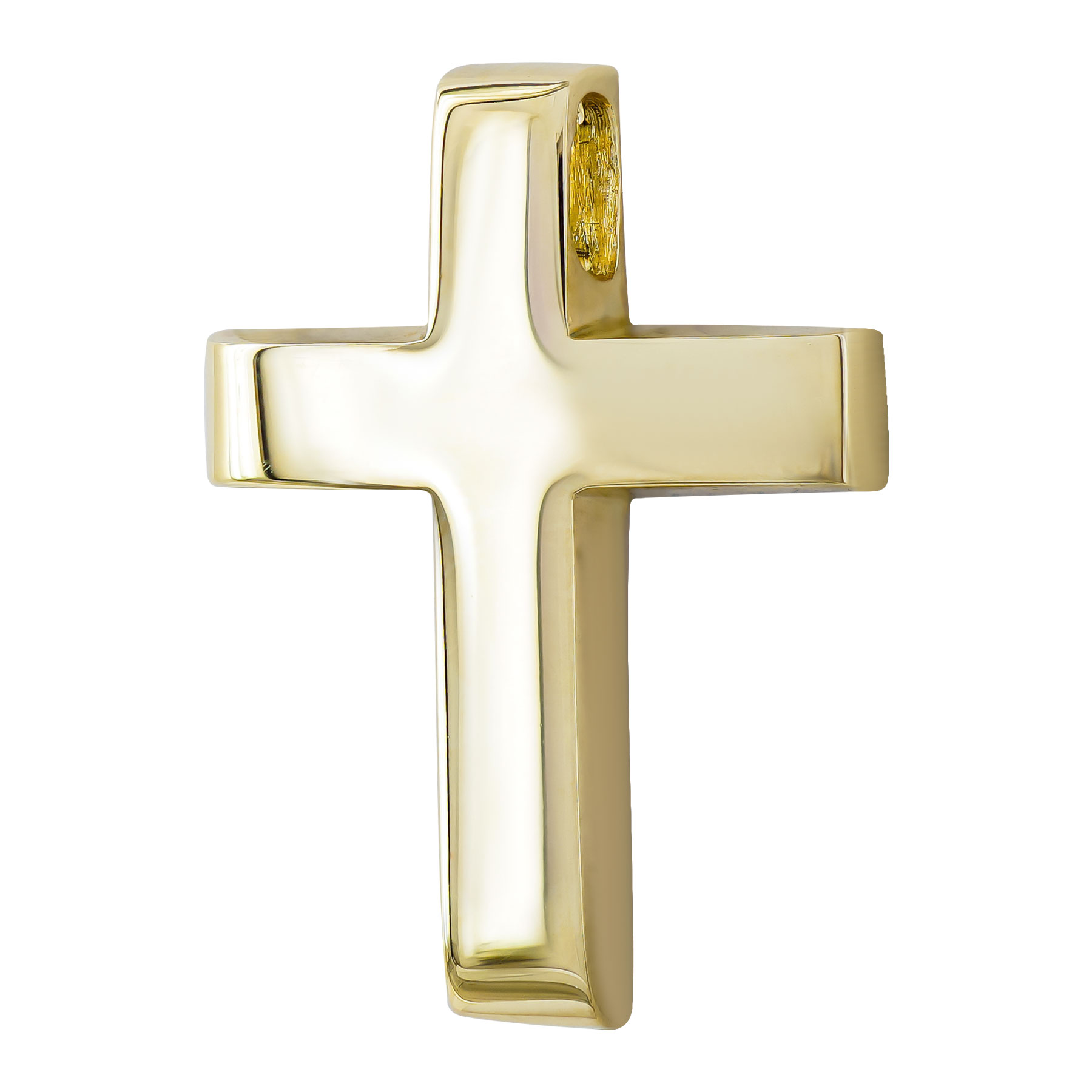 Σταυρός Βάπτισης Ανδρικός Σε Κίτρινο Χρυσό 14 Καρατίων ST2987
