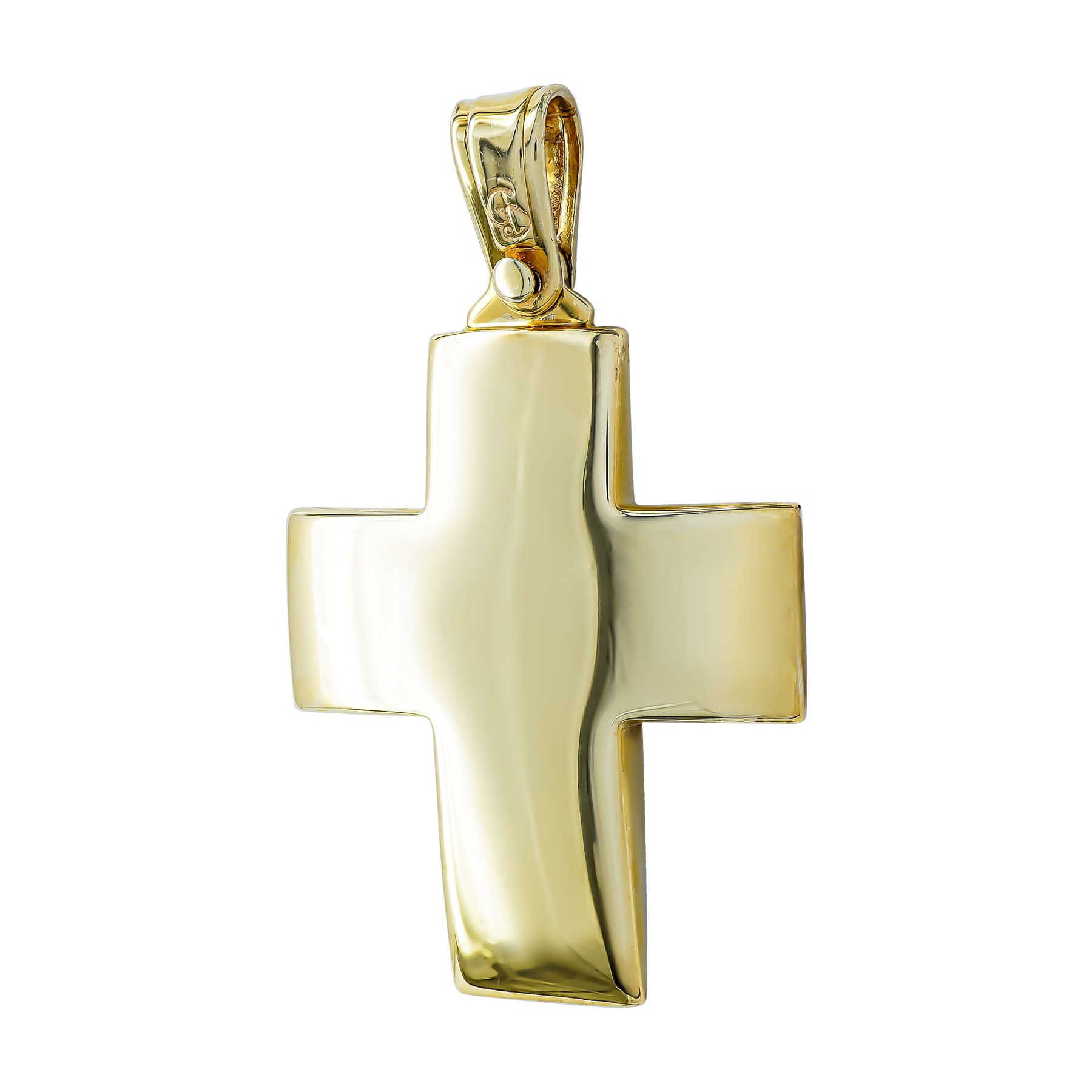 Σταυρός Βάπτισης Αντρικός Σε Κίτρινο Χρυσό 14 Καρατίων ST3191