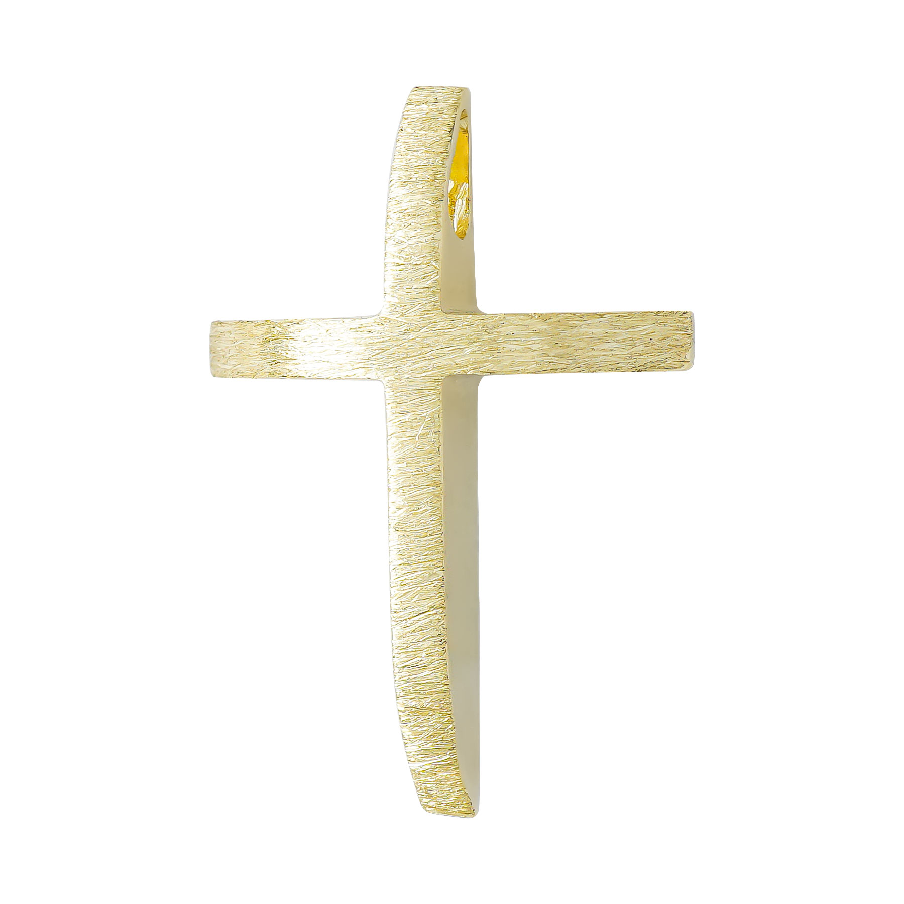 Σταυρός Βάπτισης Ανδρικός Σε Κίτρινο Χρυσό 14 Καρατίων ST3242