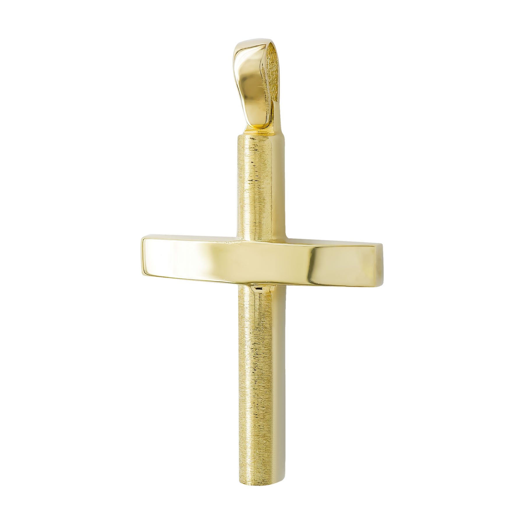 Σταυρός Βάπτισης Ανδρικός Σε Κίτρινο Χρυσό 14 Καρατίων ST3243