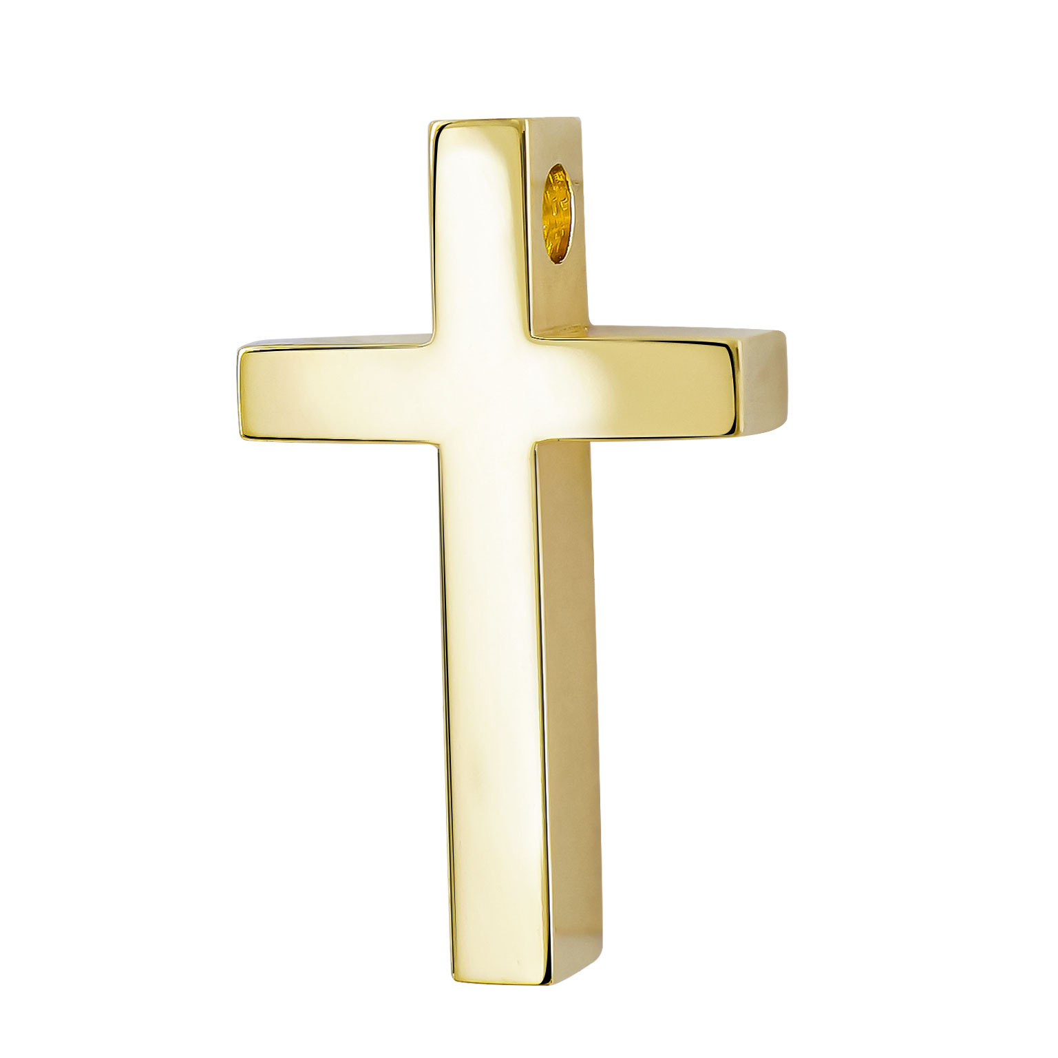 Kiriakos Gofas Σταυρός Βάπτισης Ανδρικός Σε Κίτρινο Χρυσό 18 Καρατίων ST3088