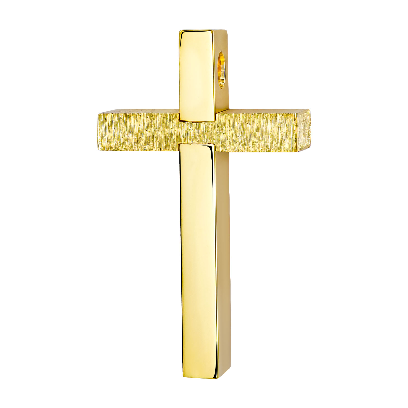 Kiriakos Gofas Σταυρός Βάπτισης Ανδρικός Σε Κίτρινο Χρυσό 18 Καρατίων ST3092