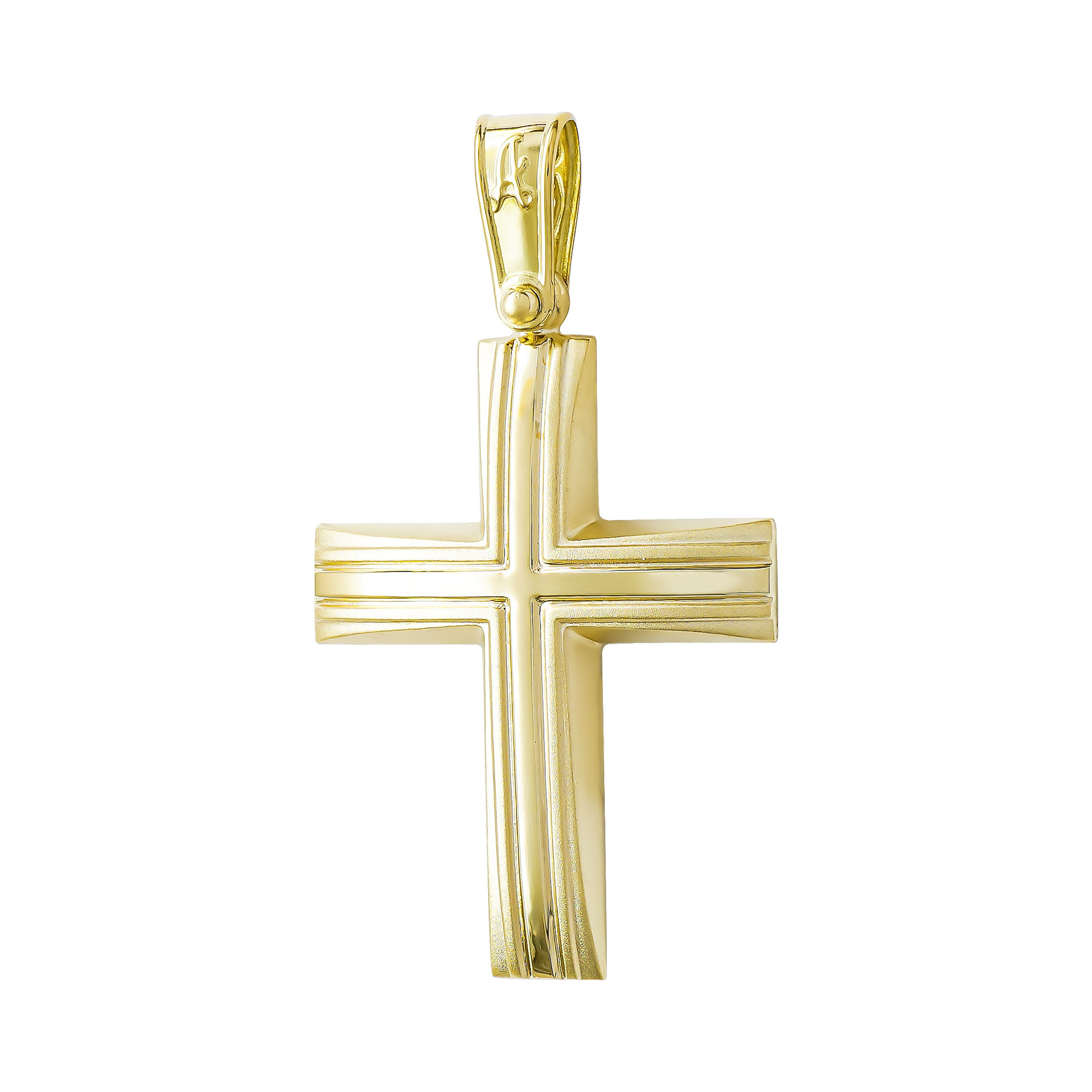 Σταυρός Βάπτισης Ανδρικός σε Kίτρινο Χρυσό 18 Καρατίων ST3278