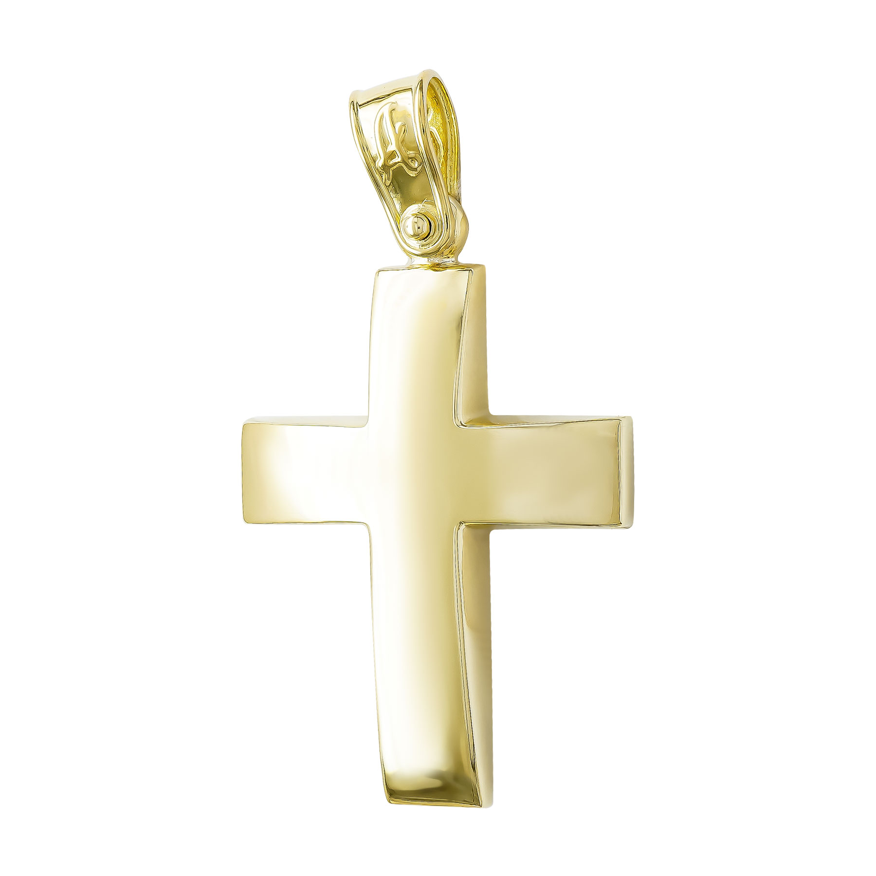 Σταυρός Βάπτισης Ανδρικός σε Κίτρινο Χρυσό 18 Καρατίων ST3281