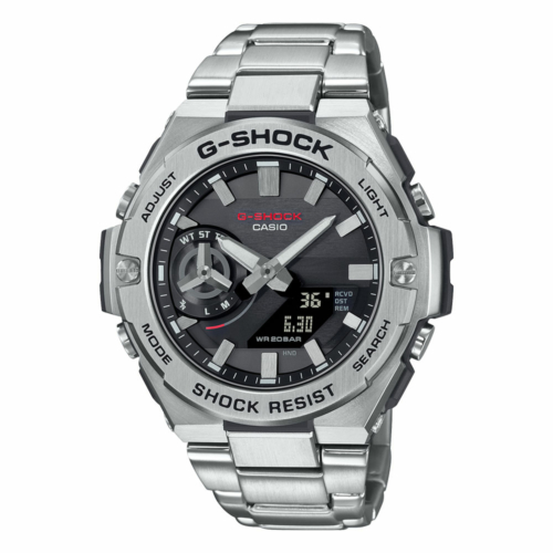 CASIO G-Shock Solar Smartwatch Silver Stainless Steel Bracelet GST-B500D-1AER