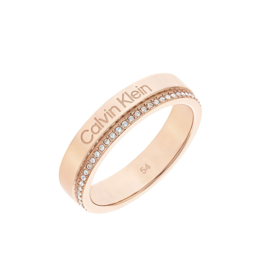 Calvin Klein Γυναικείο Δαχτυλίδι Από Ροζ Επιχρυσωμένο Ανοξείδωτο Ατσάλι 35000202