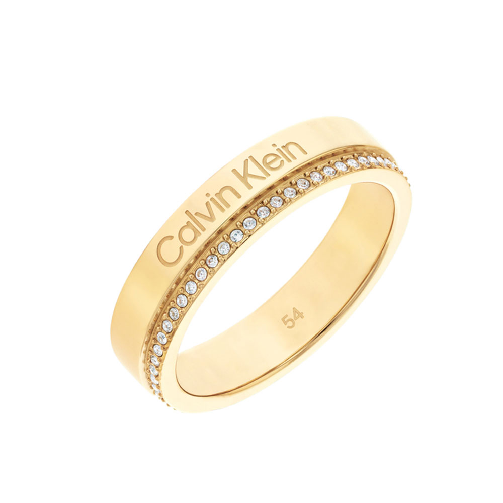 Calvin Klein Γυναικείο Δαχτυλίδι Από Επιχρυσωμένο Ανοξείδωτο Ατσάλι 35000201