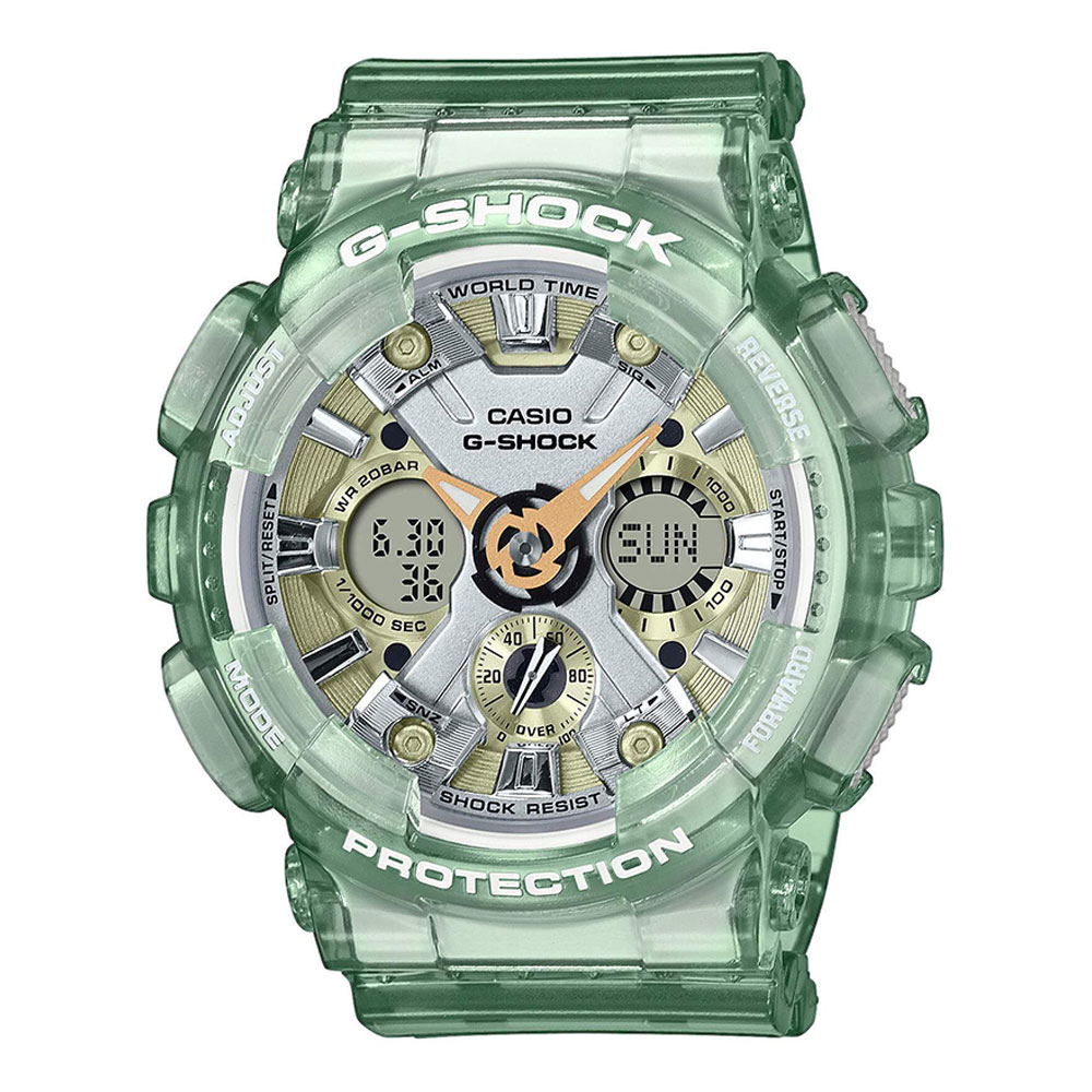 CASIO G-Shock Skeleton Green Rubber Strap GMA-S120GS-3AER