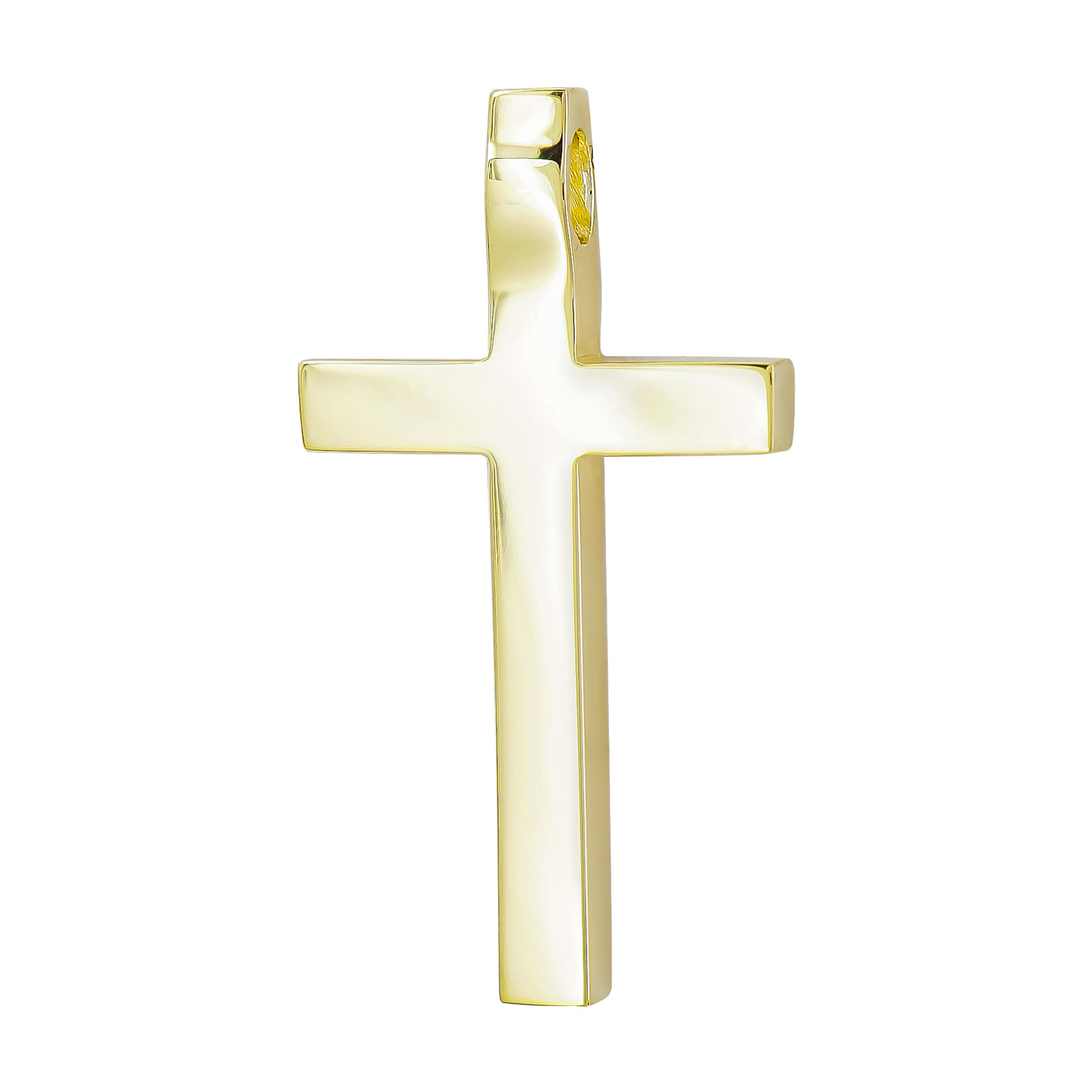 Σταυρός Βάπτισης Ανδρικός Σε Κίτρινο Χρυσό 18 Καρατίων ST3095