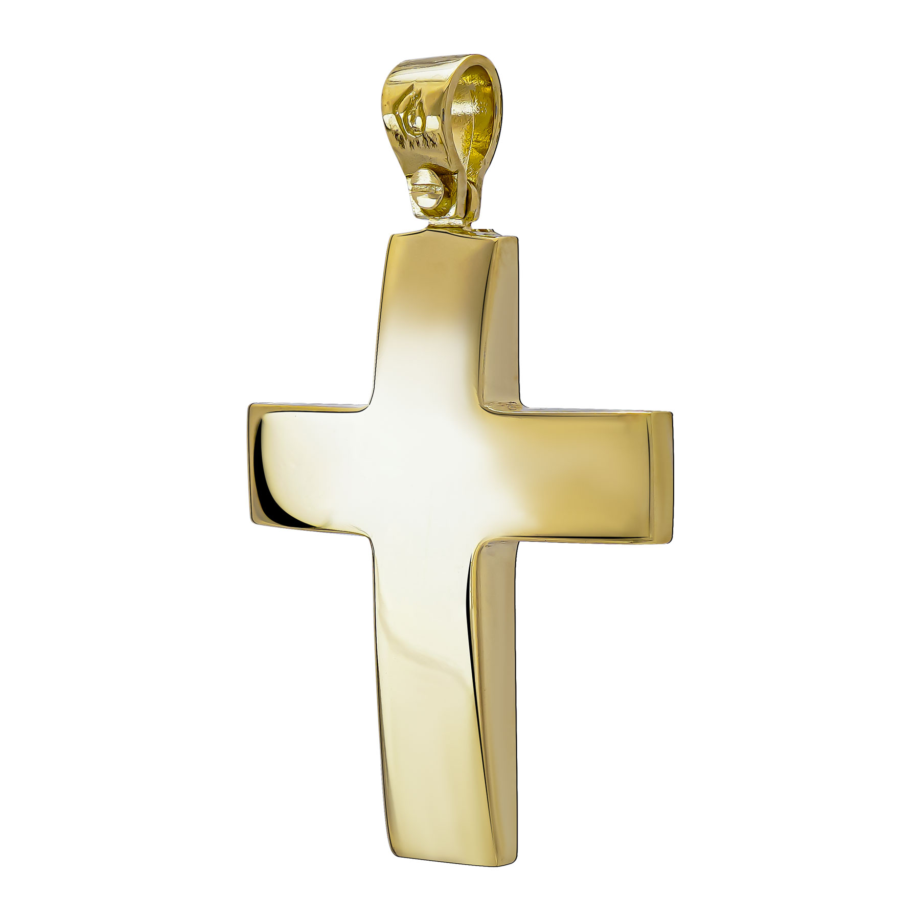 Σταυρός Βάπτισης Αντρικός Σε Kίτρινο Χρυσό 14 Καρατίων ST3419