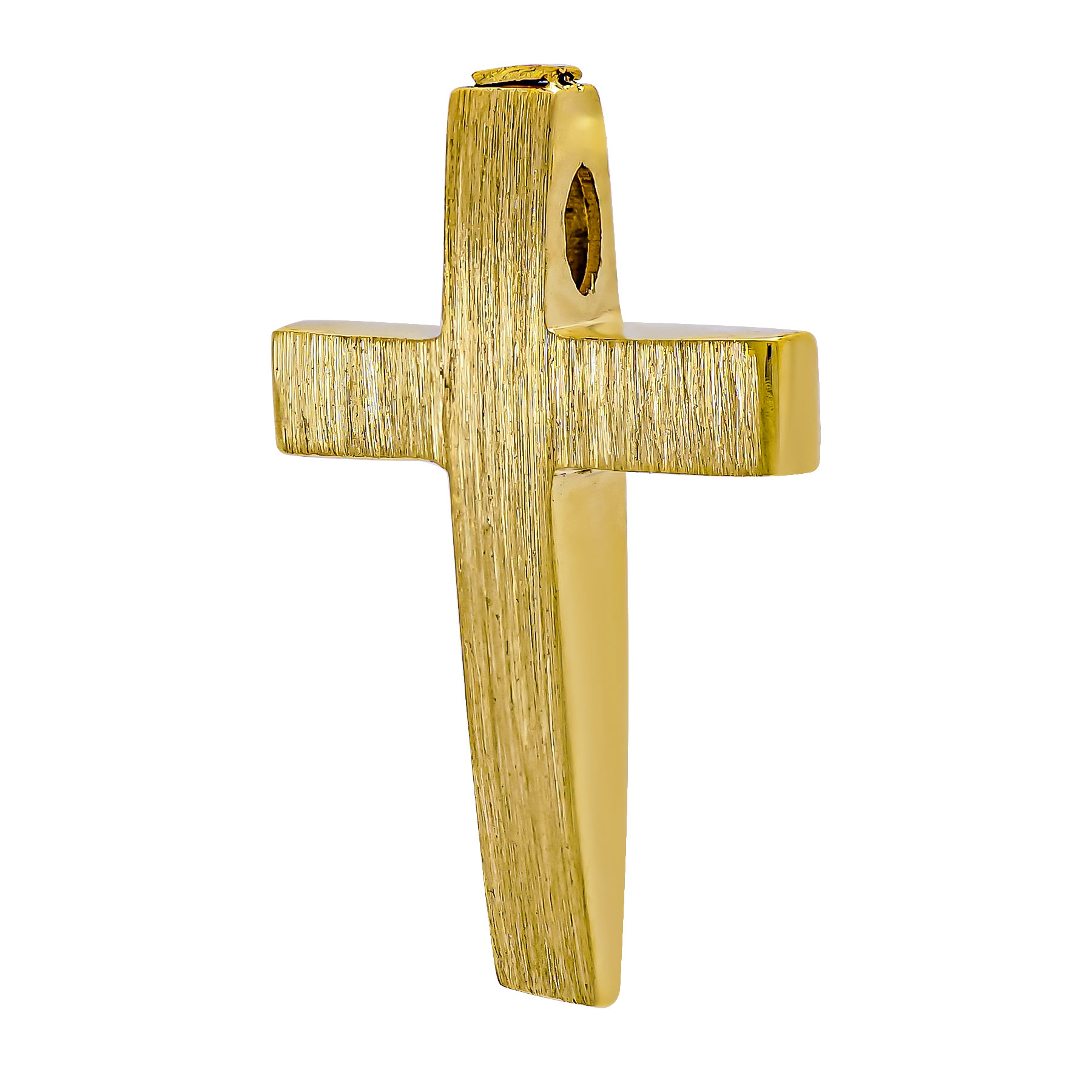 Σταυρός Βάπτισης Αντρικός Σε Kίτρινο Χρυσό 14 Καρατίων ST3420
