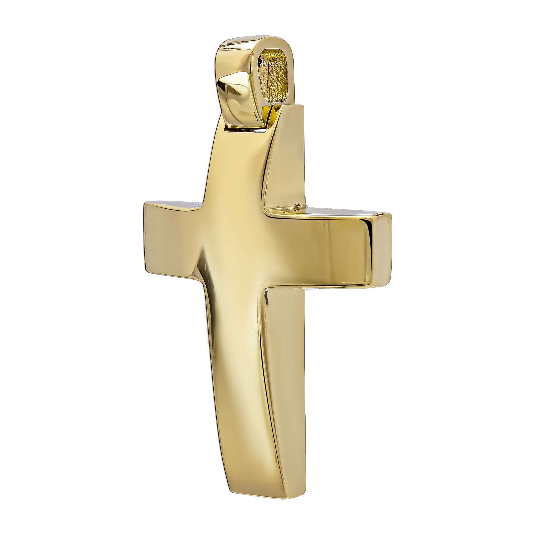 Σταυρός Βάπτισης Αντρικός Σε Kίτρινο Χρυσό 14 Καρατίων ST3418