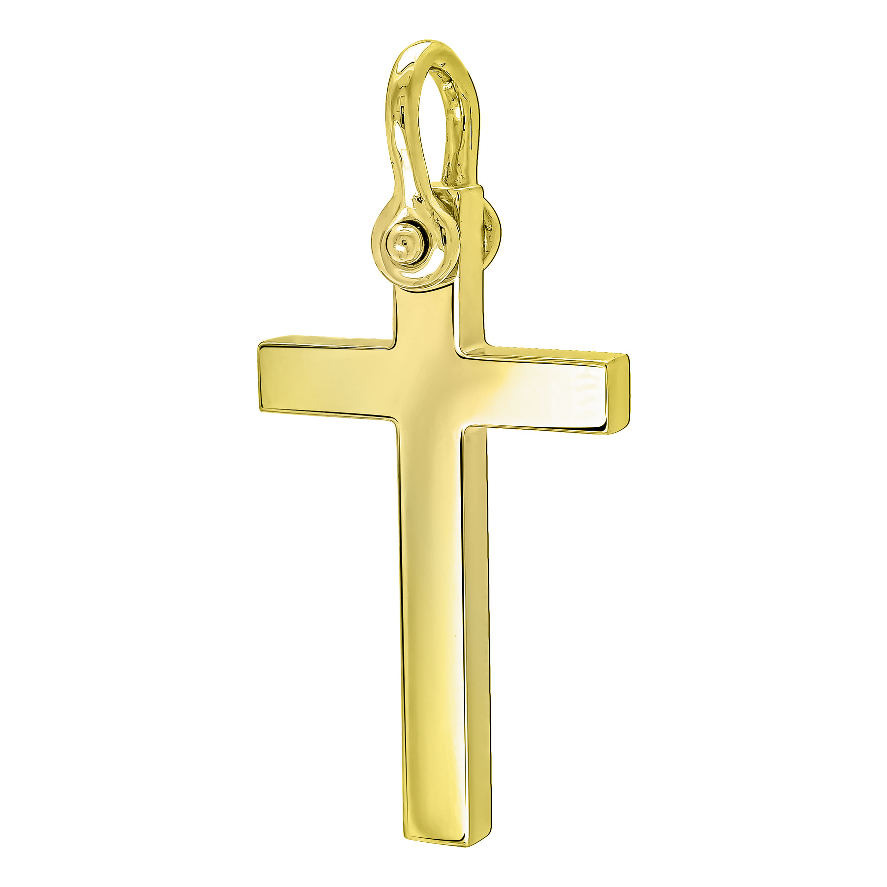 Σταυρός Βάπτισης Ανδρικός Σε Κίτρινο Χρυσό 18 Καρατίων ST3414